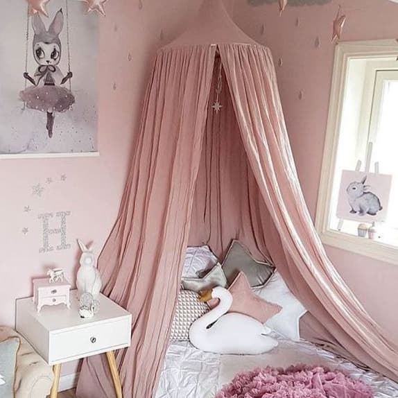 Nordic Style Ins Children's Room Dome Bed Curtain Tent Lotus Colors Mosquito Net Dome Bed Curtain Tent Lotus Colors Mosquito Net