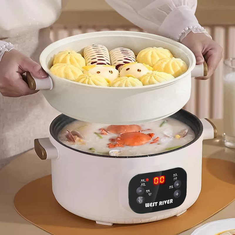 Wholesale smart electric wok, fully automatic all-in-one rice cooker, non-stick electric hot pot, multi-function electric cooking pot, electric heating cup
