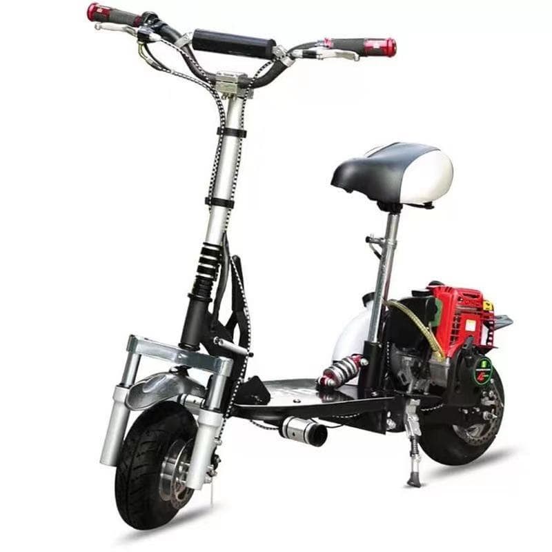 Adult 50Cc 4-Stroke Gas Scooter, Foldable Scooter, Moped, Motorcycle, Gasoline-Powered Mobility Scooter, Portable