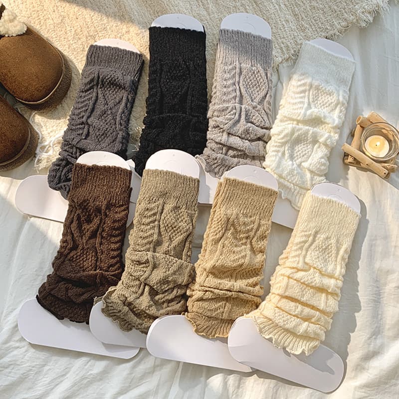 Autumn/Winter Style Socks for Women, Korean Lace Retro Style Sock Cuffs, Personalized Trendy JK Style Calf Socks, Versatile Stacked Socks