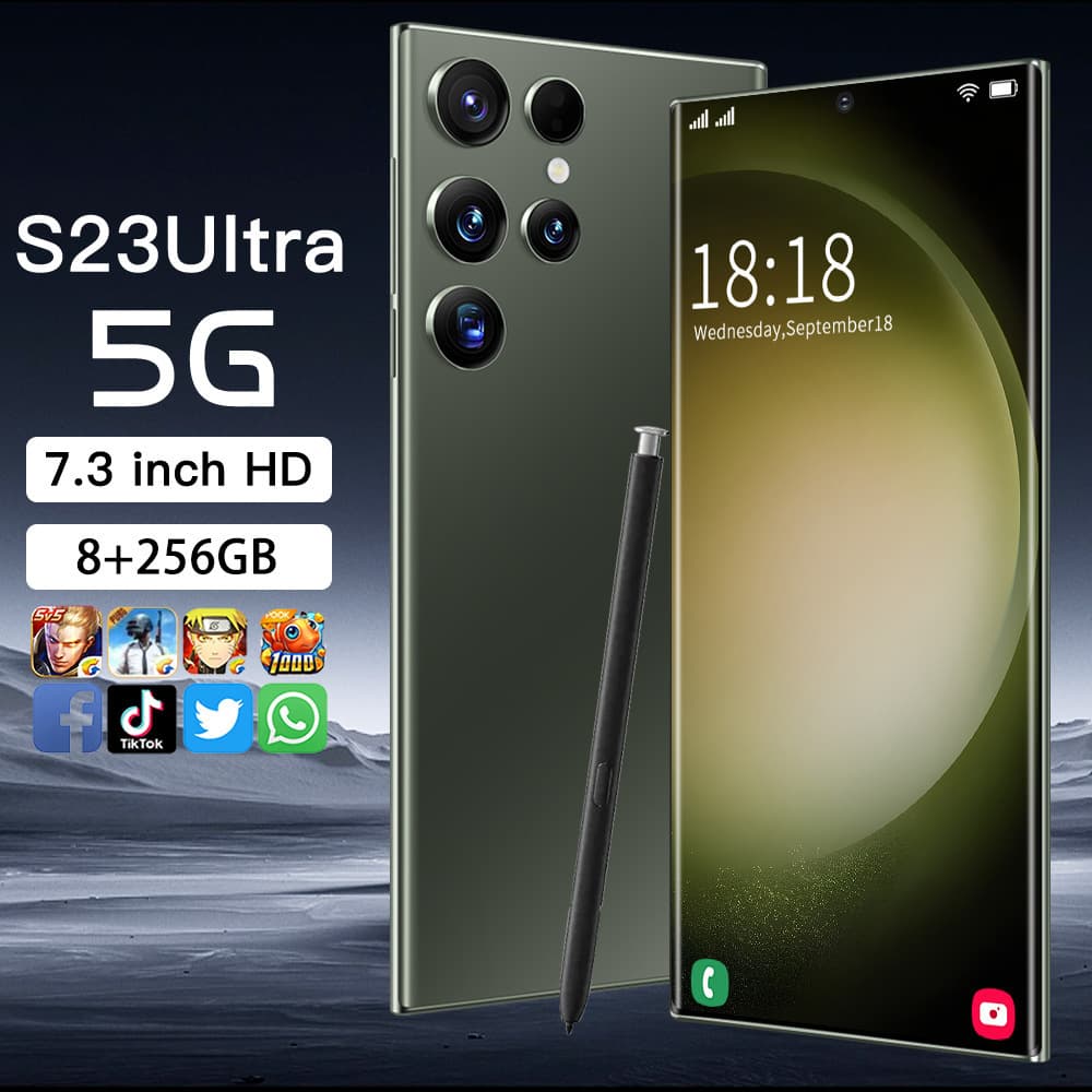 Smartphone S25Ultra 7.3 inches, built-in pen, large memory, full Netcom, 5G support, dropshipping, cross-border hot selling