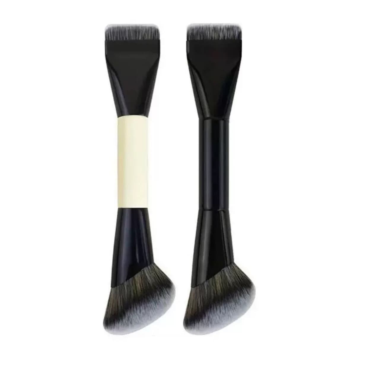 Cross-border single double-ended makeup brush, one-line foundation brush, contour brush, contour brush, blush brush, loose powder brush, beauty makeup brush