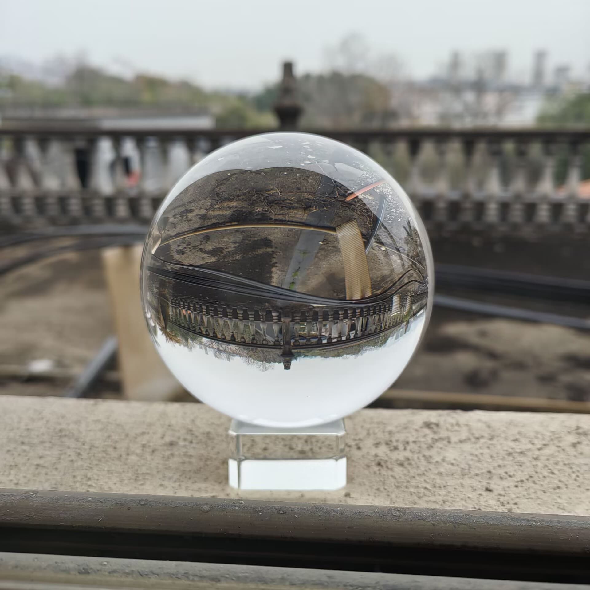 Crystal Ball Transparent Sphere Home Decor Desktop Ornament for Living Room Bedside Office