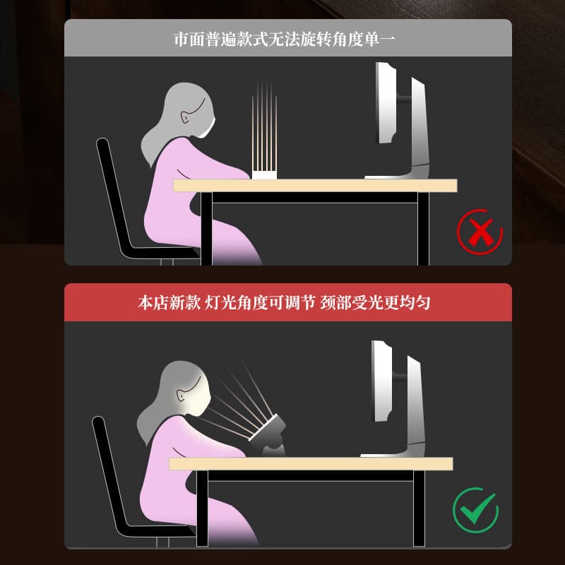 Neck Light for Phone Live Streaming Selfie Fill Light Portable Handheld Stand Desktop Multi-Functional Chin Light Face Desktop