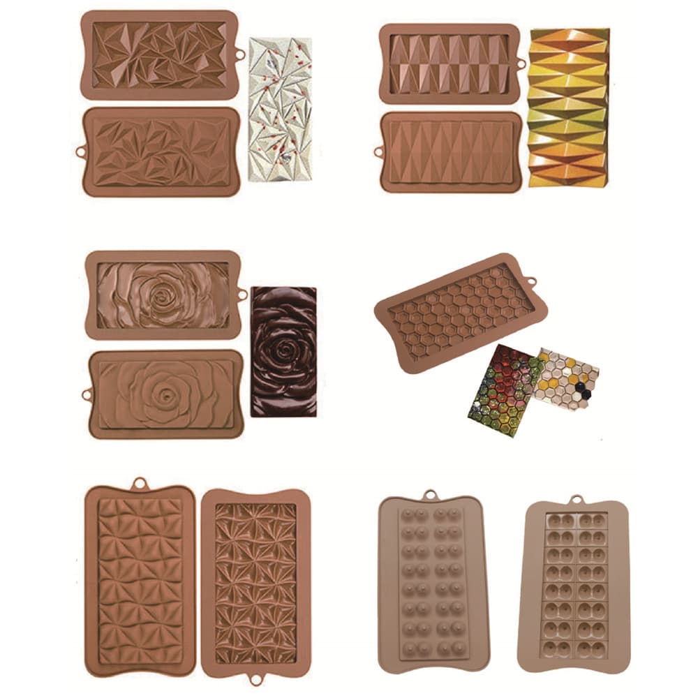 Silicone 3D Rose Geometric Chocolate Mold Ice Cube Tray Jelly Pudding Silicone Chocolate Mold
