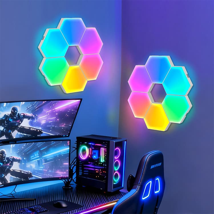 Gaming RGB Triangle Light Panel Smart Ambient Wall Light with Music Sync