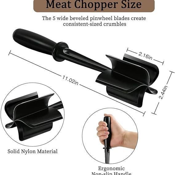 Meat Chopper Handheld Meat Chopper Kitchen Scraper Meat Mincer Mixing Spatula Cross-Border Stock