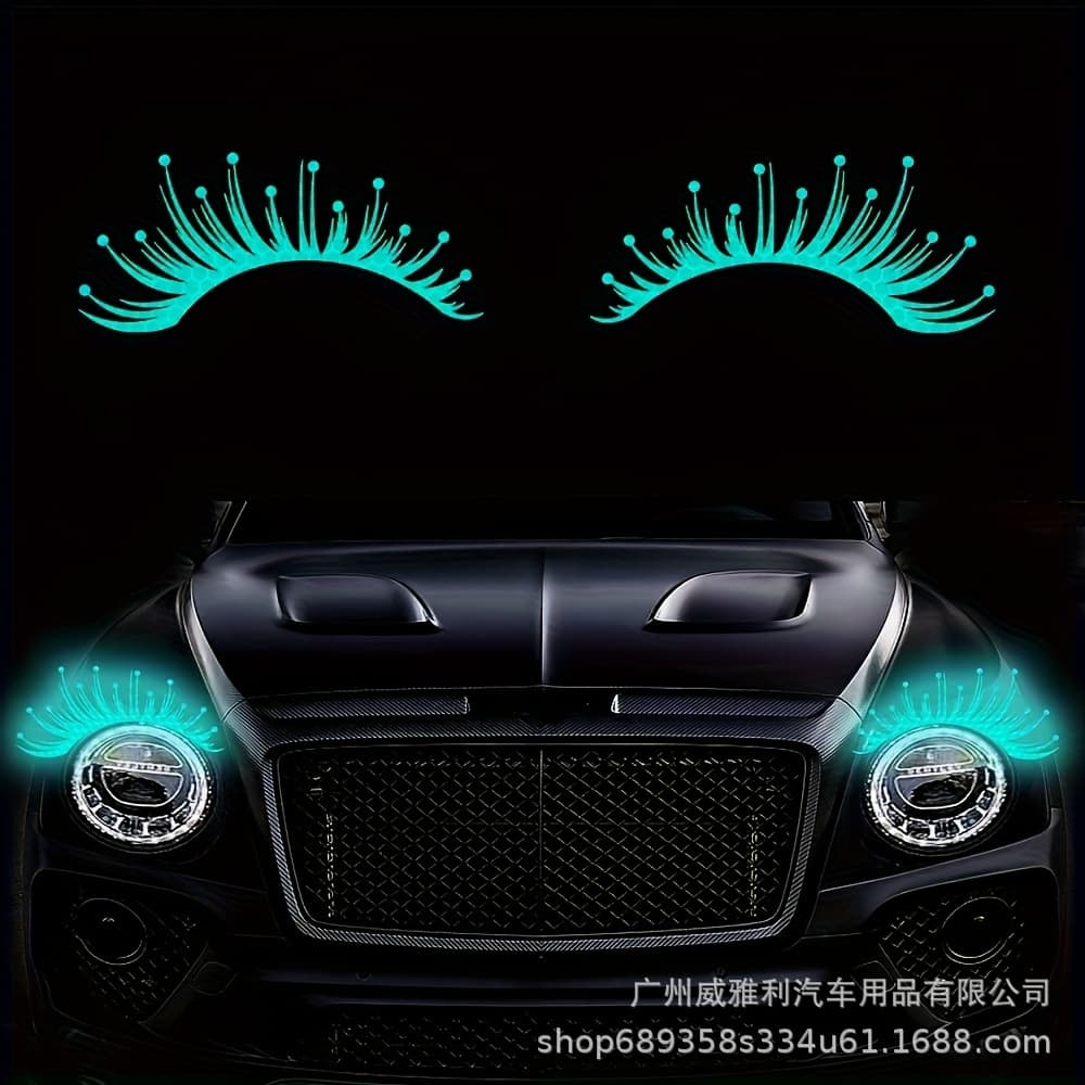 Reflective Headlight Eyelash Sticker for Car Headlight Decoration