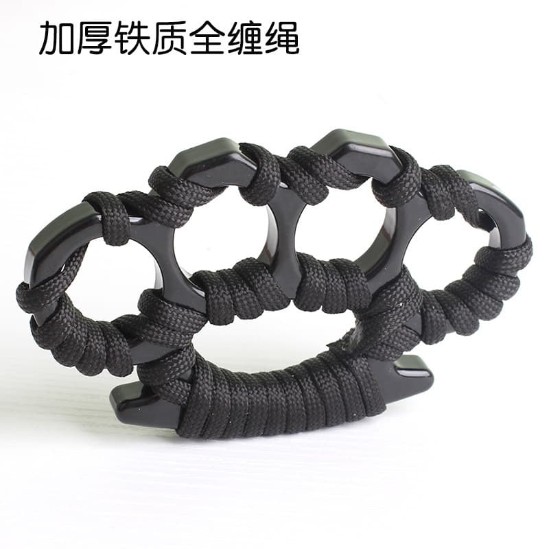 Knuckle Duster Self-Defense Hand Ring, Iron Fist Ring, Four-Finger Knuckle, Metal Defense Palm Support, Anti-Wolf Window Breaker Self-Rescue