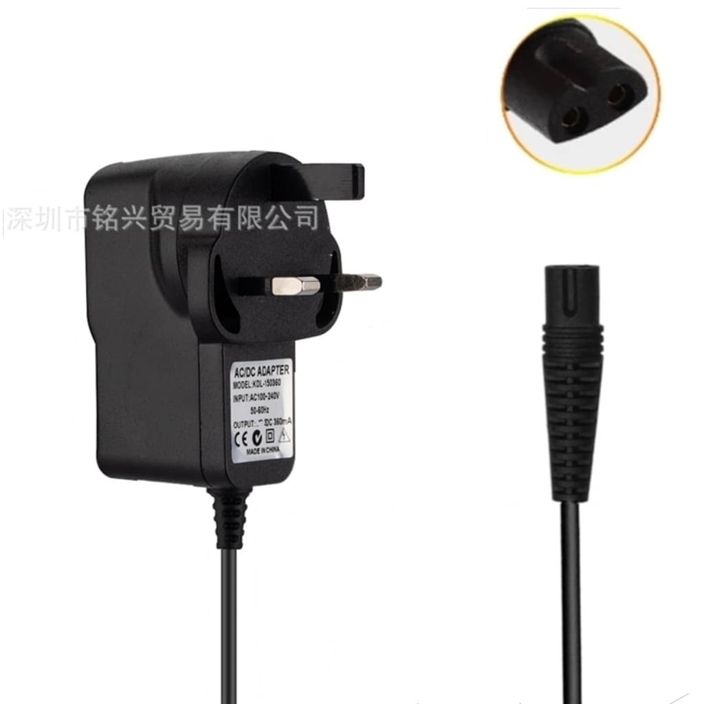 Universal 12V 0.4A Charger Power Supply Cord for Braun Shaver 5210 S3 S5 S7 Series 190 199 Rechargeable Electric Razor