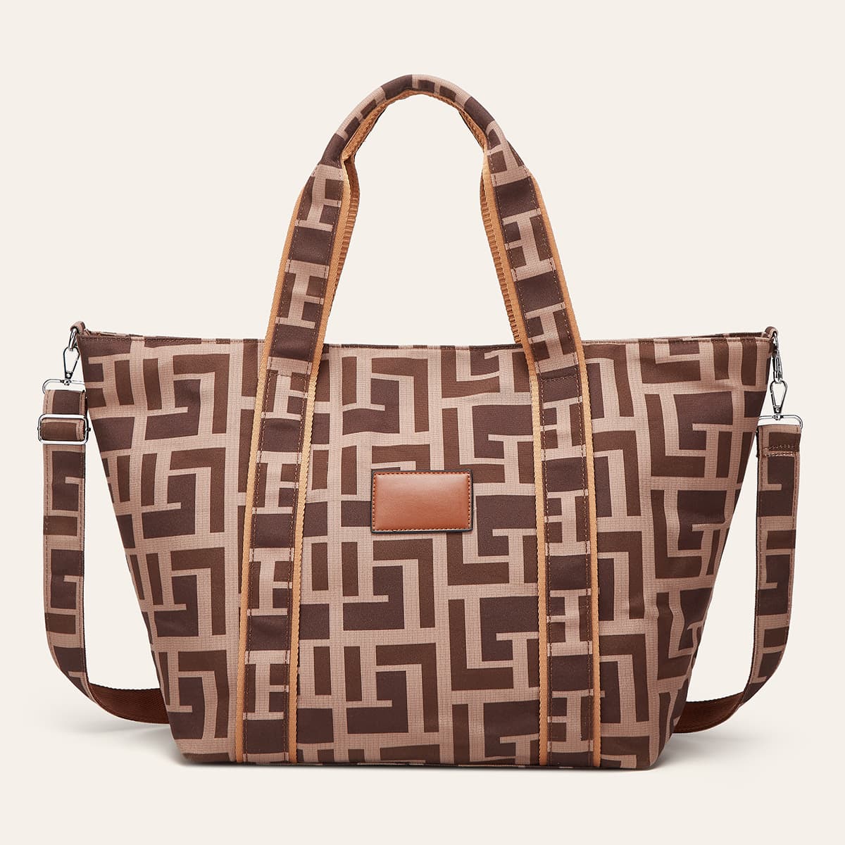 Cross-border Large Capacity Shoulder Bag 2026 New Geometric Pattern Handbag Tote for Women Crossbody Bag Fashion Commuter Bag
