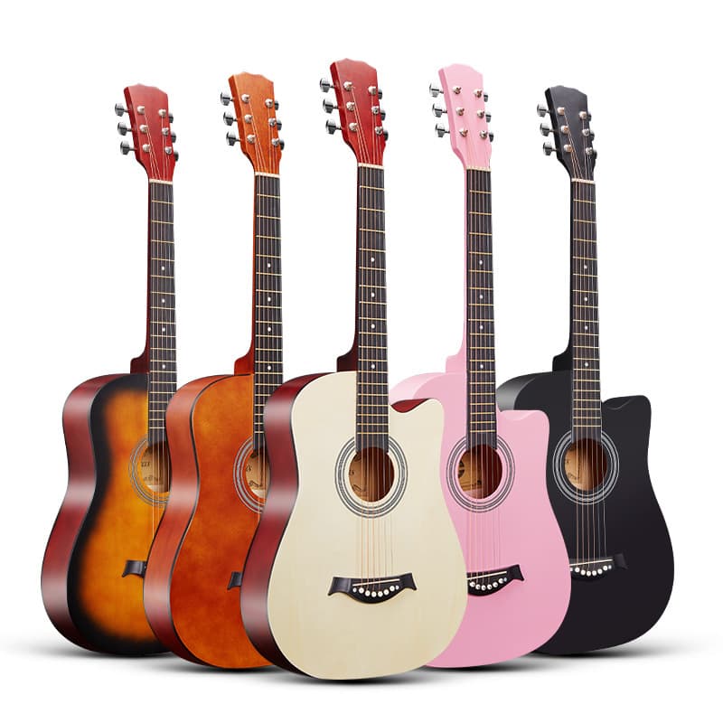 38-Inch Guitar Cross-Border Folk Practice Instrument, Acoustic Guitar, Factory Wholesale, Bulk Stock