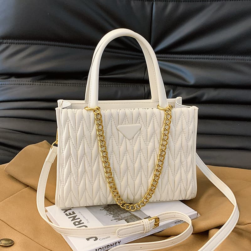 High-end rhombus chain hand-held square bag for women 2025 spring and summer versatile new large-capacity single shoulder crossbody bag