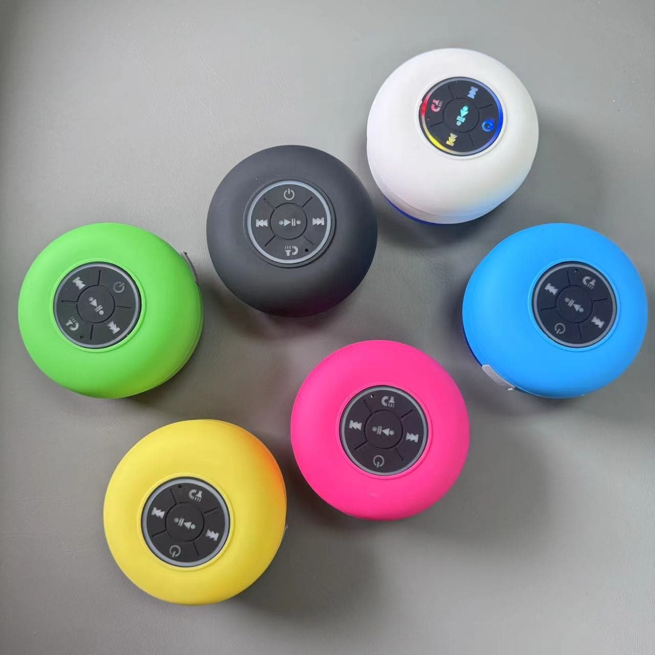 Cross-Border Hot Seller BTS07 Bluetooth Speaker LED Light Waterproof Bathroom Suction Cup Portable Mini Bluetooth Speaker