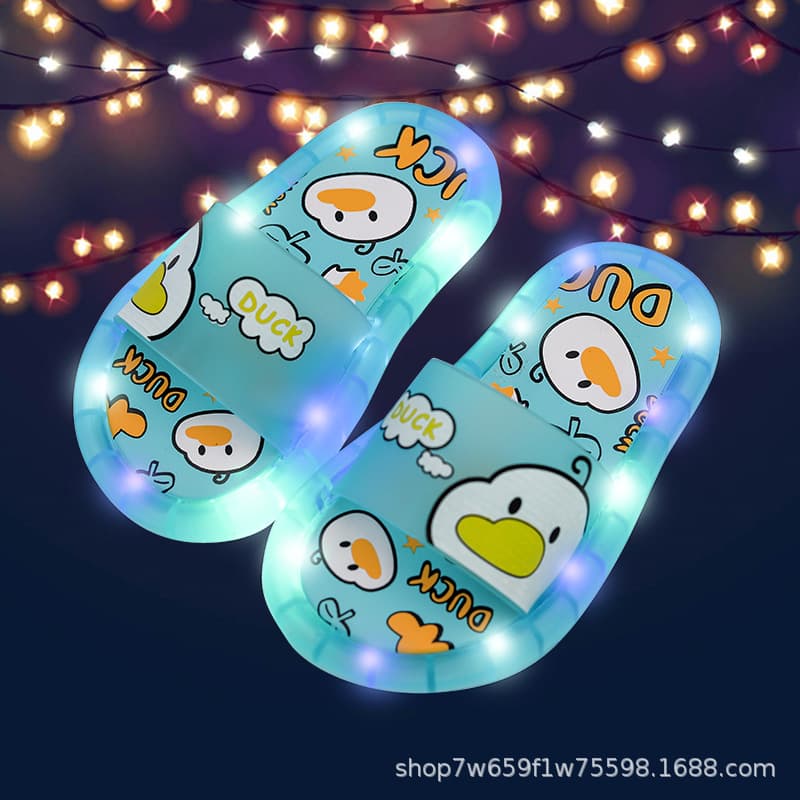 Summer Children's Cartoon Glowing Cute Baby Slippers Indoor Outdoor Shoes For Boys Girls Kids