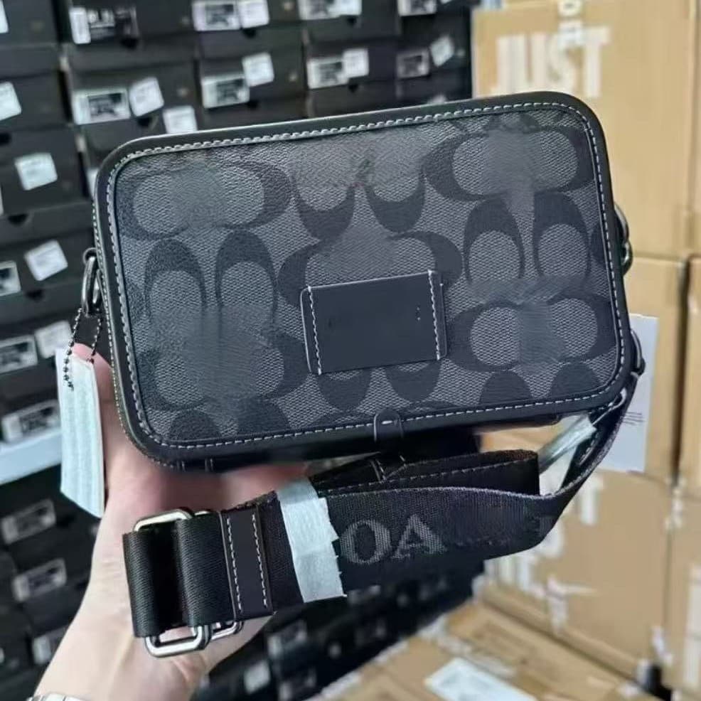 C Men's Crossbody Camera Bag Shoulder Bag Graffiti Print Small Size Lightweight Trendy