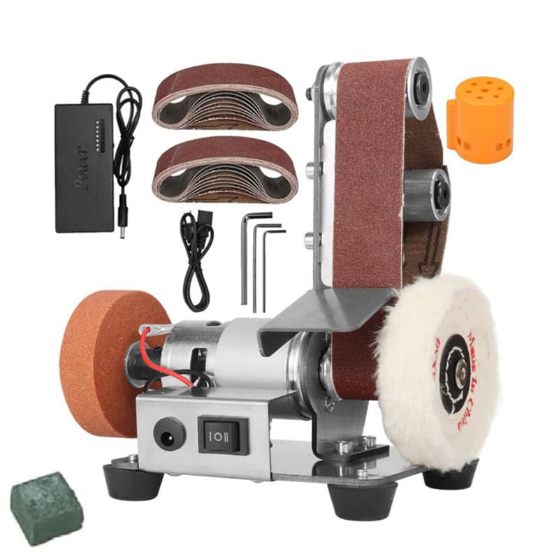 Cross-border Mini Electric Sander Belt Machine, Sandpaper Polisher, Woodworking Grinding and Sharpening Tool