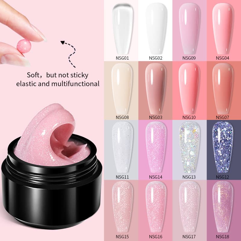 BORN PRETTY non-stick manicure extension glue, hand-pinchable nail art carving glue, shapeable phototherapy glue