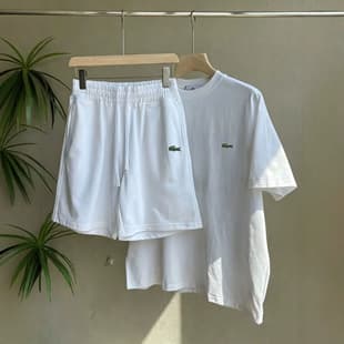 Summer Set 4-Chapter New Couple's Set Casual Round Neck Short Sleeve T-Shirt and Shorts Set Unisex Two-Piece
