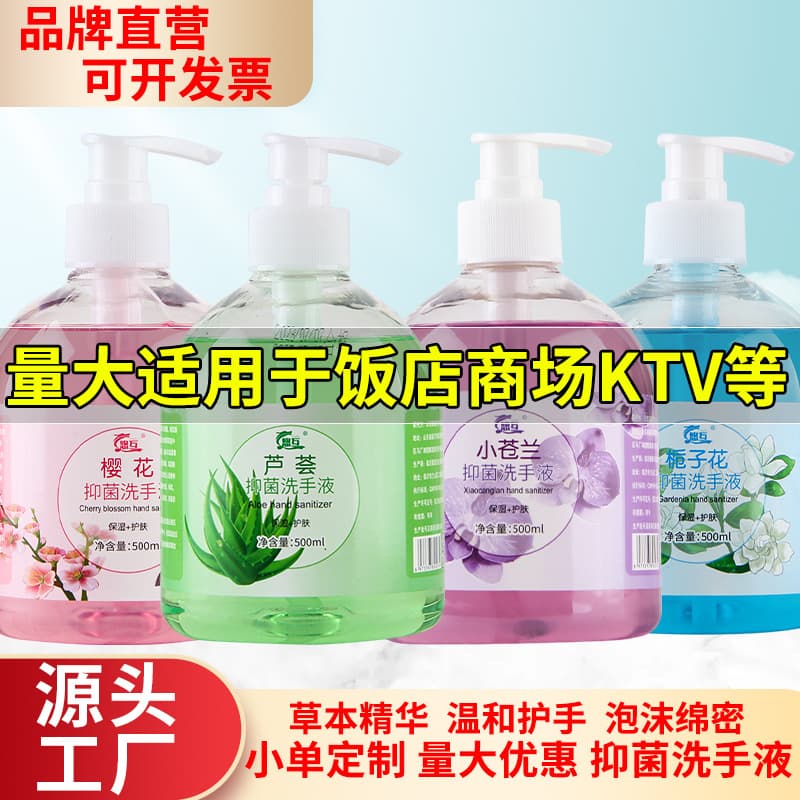 Aloe Plant Hand Soap 500g, Fragrant Antibacterial Cleaning Moisturizing Pump Bottle, Household Family Size Wholesale Customization