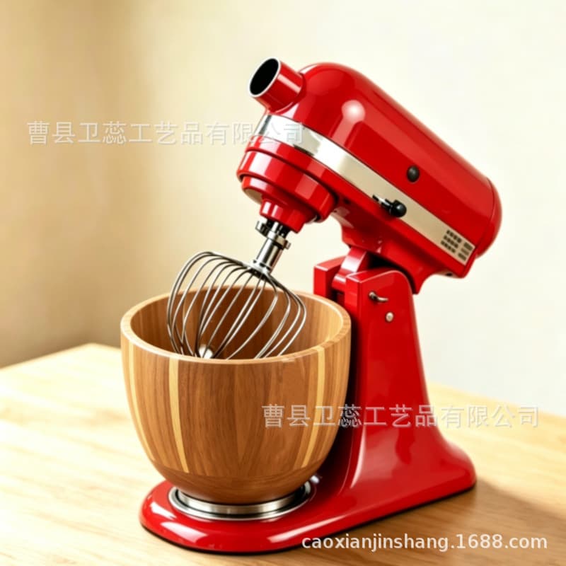 Cross-border Wooden Salad Bowl Mixer Replacement Bowl with Lid Yogurt Mixing Bowl Dough and Flour Mixing Bowl Fruit Salad Bowl