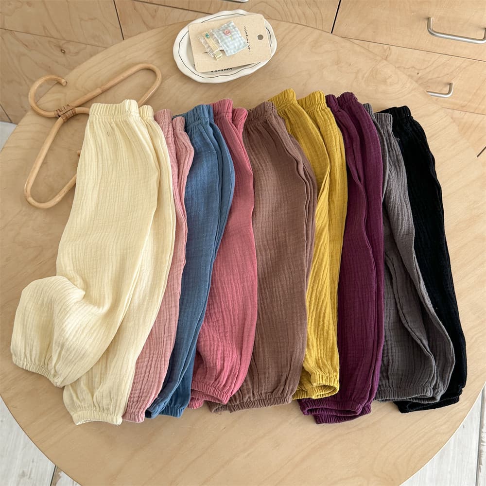 timo girls baby thin bloomers cotton gauze summer children anti-mosquito pants boys and girls air conditioning pants summer pants