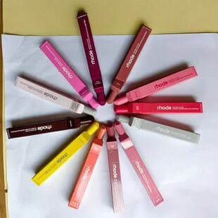 Cross-border in-stock Rhode Hailey Tinted Lip Gloss Lip Glaze Lipstick in Raspberry Ribbon Espresso