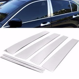 Custom BMW E70 G05 X1 X2 X3 X4 X5 X6 Side Door Cover Window Trim Chrome Silver Mirror Center Pillar Sticker