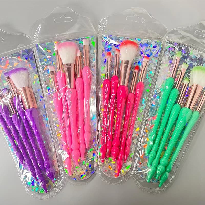 Portable 5-Piece Makeup Brush Set Powder Brush Blush Brush Kit Large Stock Factory Wholesale Eyeshadow Setting