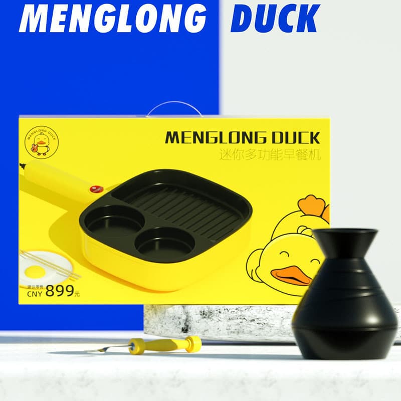 Hazy duck breakfast machine household three-in-one omelette multi-function toaster waffle frying machine wholesale