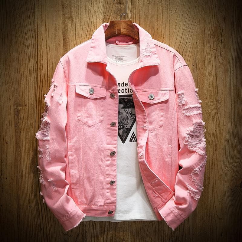 New Season Men's Denim Jacket Japanese Style Embroidered Couple Trendy Oversized Jacket Top For Casual Scenarios