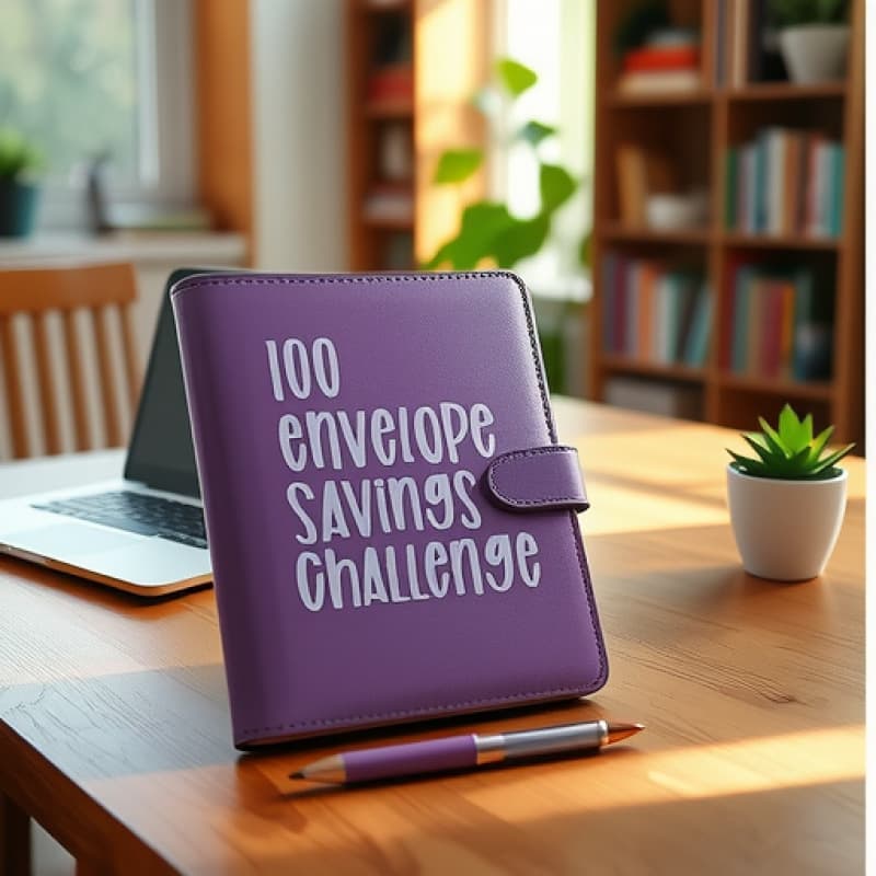 100 Envelope Challenge Loose-Leaf Notebook 100-Day Money-Saving Challenge Cash Envelope Savings Book