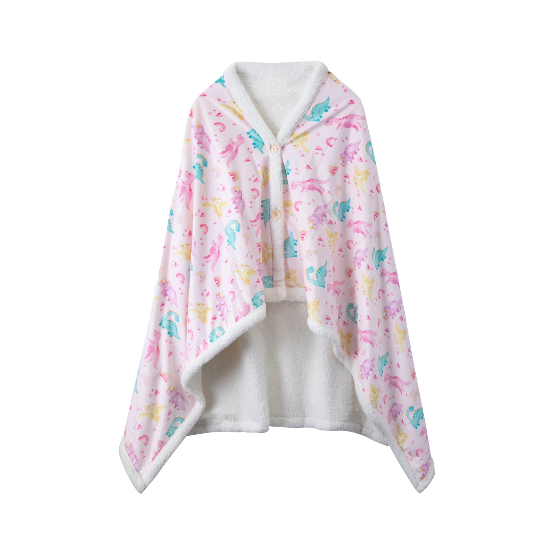 Couple Cartoon Dinosaur Home Sleepwear Set, All-in-One Wearable Blanket Robe, Warm Comfortable One Size