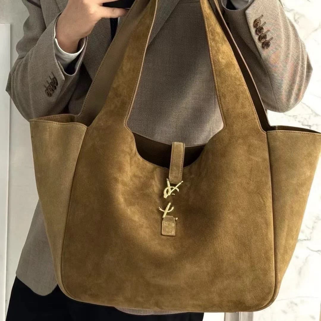 2025 Autumn/Winter New YSL Ins Viral Same Style Casual Versatile Suede Tote Bag for Women Handheld