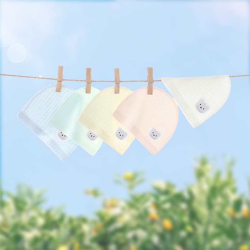 Pure Cotton Thin Summer Baby Cap Unisex Newborn Infant Protection Cap Comfortable Soft Material for Babies 0-3 Months Old