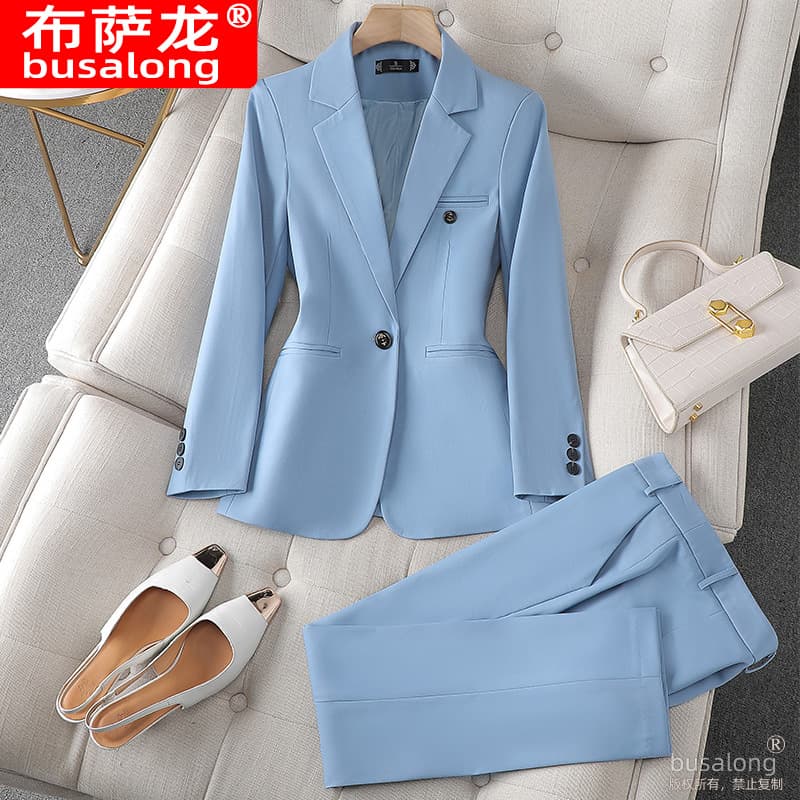 2025 New Style Busalon Women's Long-Sleeved Professional Suit Trousers Formal Suit for Interviews and Sales Work Attire 8512