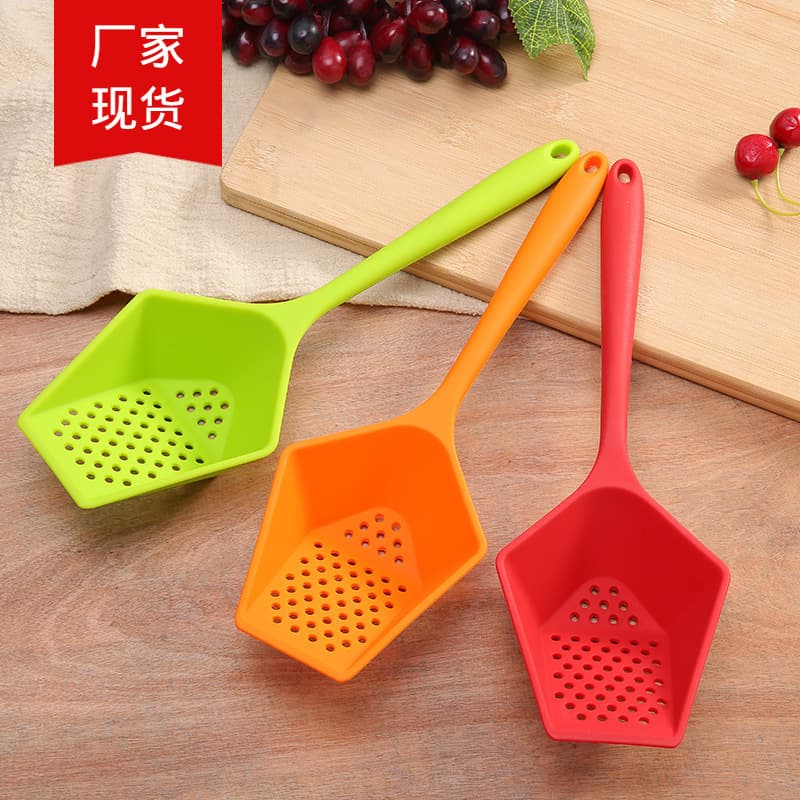 New silicone ice scraper, suitable for milk tea shops, coffee shops, restaurants, five colors available, draining scraper, kitchen drain scraper.