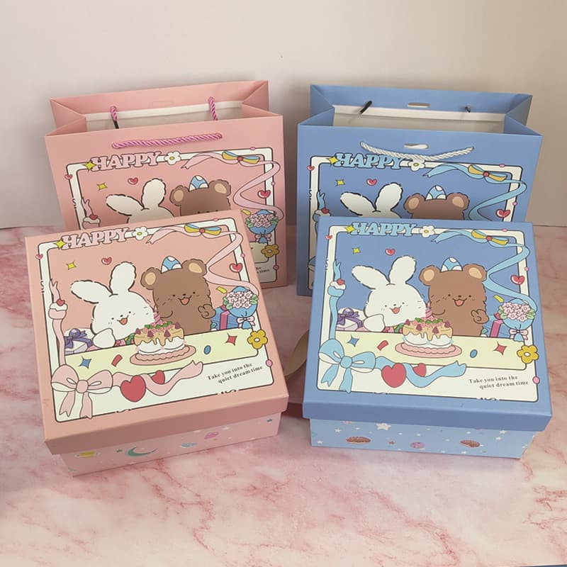 Birthday Puppy Gift Box, Premium Empty Box, Children's Cartoon Exquisite Cute Small Gift/Packaging Box
