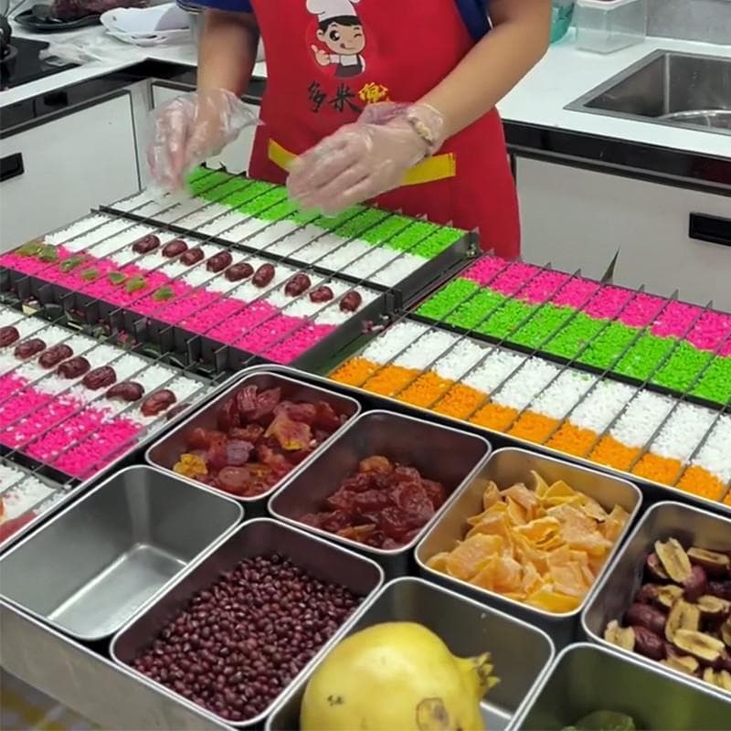 Glutinous rice cake colorful entrepreneurial rainbow direct sales mold rice cake night market glutinous rice cake technology stall beside internet celebrity food street