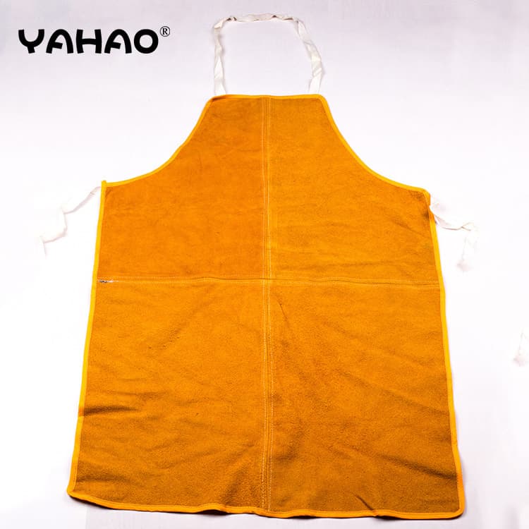 In-Stock Leather Fire-Resistant Anti-Splash Welder's Leather Apron, Fire-Resistant Splash Heat Insulation Welding Leather Apron