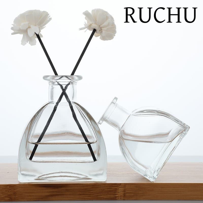 Simple High-End Transparent Glass Reed Diffuser Bottle 50ml 110ml 150ml 250ml