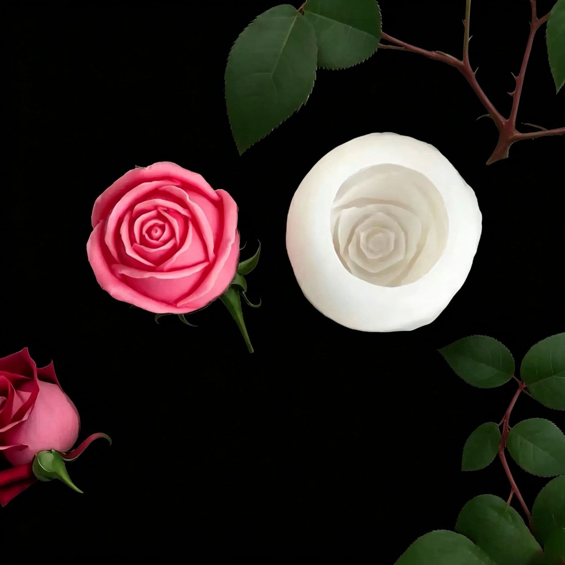 3D Rose Silicone Mold for Mousse Cake, Chocolate, Fondant, Aromatherapy Candle, and Plaster Decoration Mold