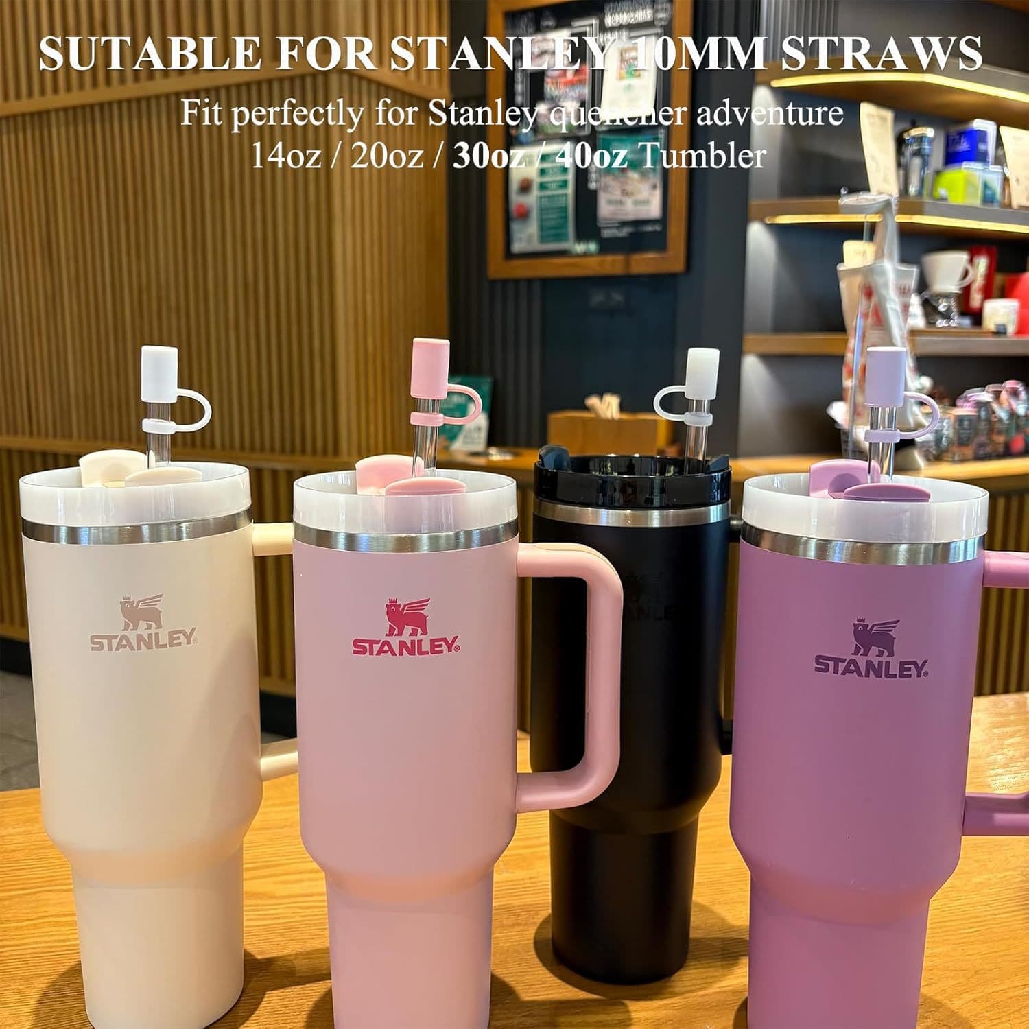Straight Silicone Straw Cap, Dustproof and Leak-Proof, Fits 8-12mm Straws, Reusable Leak-Proof Straw Cap