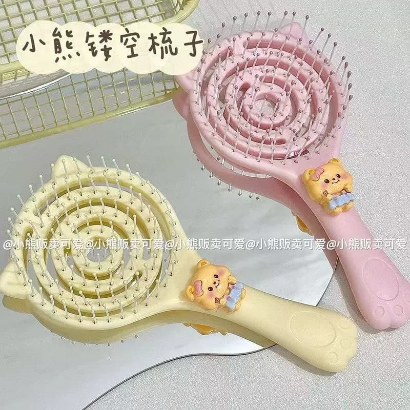 Cartoon Ins Cat Paw Hair Brush Cat Scratch Rib Comb Pet Styling Comb Cat Hollow Comb Children's Comb Portable