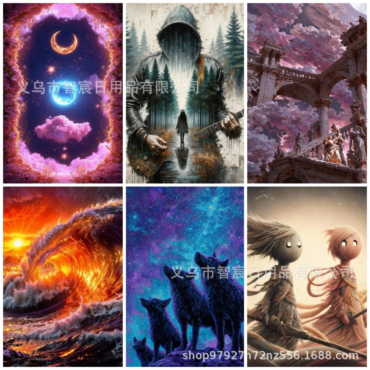 Best-selling 5D Diamond Painting Anime Character Landscape Full Drill DIY Decorative Art, Dropshipping for All Platforms