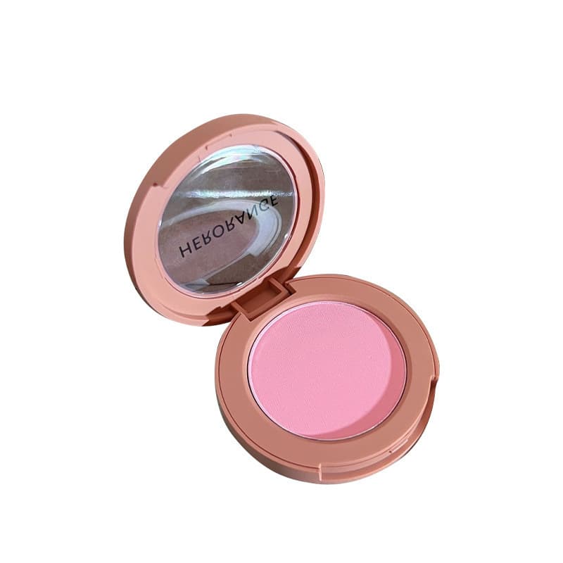 HERORANGE~ Creamy Pink Blush Low-Saturation Soft Matte Single Color Palette Peach Orange, Natural for Female Students