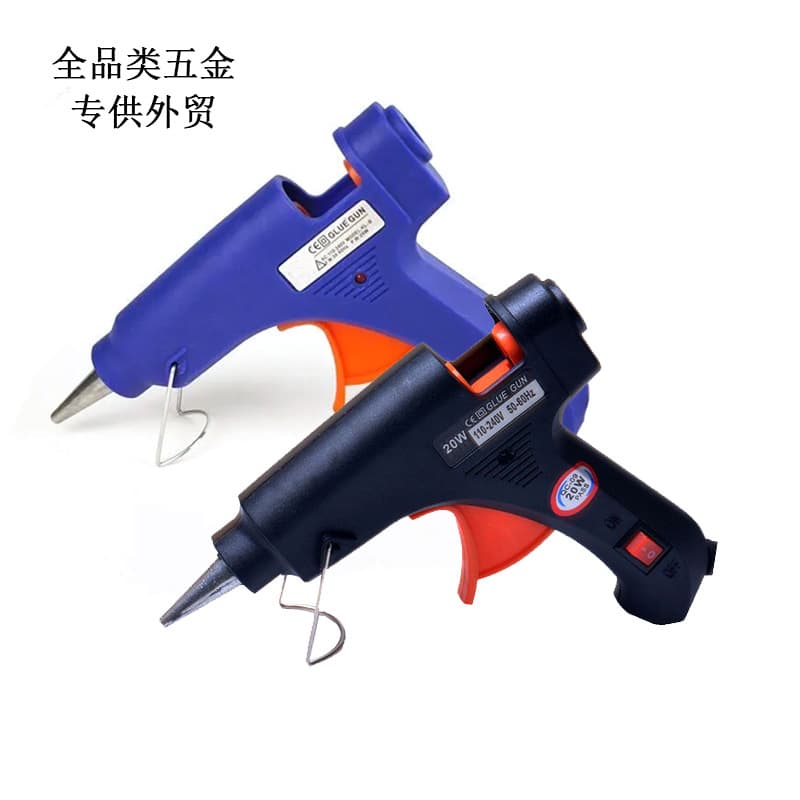 Hot melt glue gun, manual glue gun, fast glue dispensing with switch, 100W for home use, DIY, children's 20W glue gun and strips