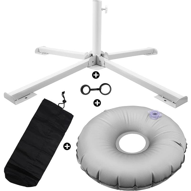 Foldable beach umbrella stand adjustable portable sunshade terrace umbrella base with water bag for cross-border Amazon