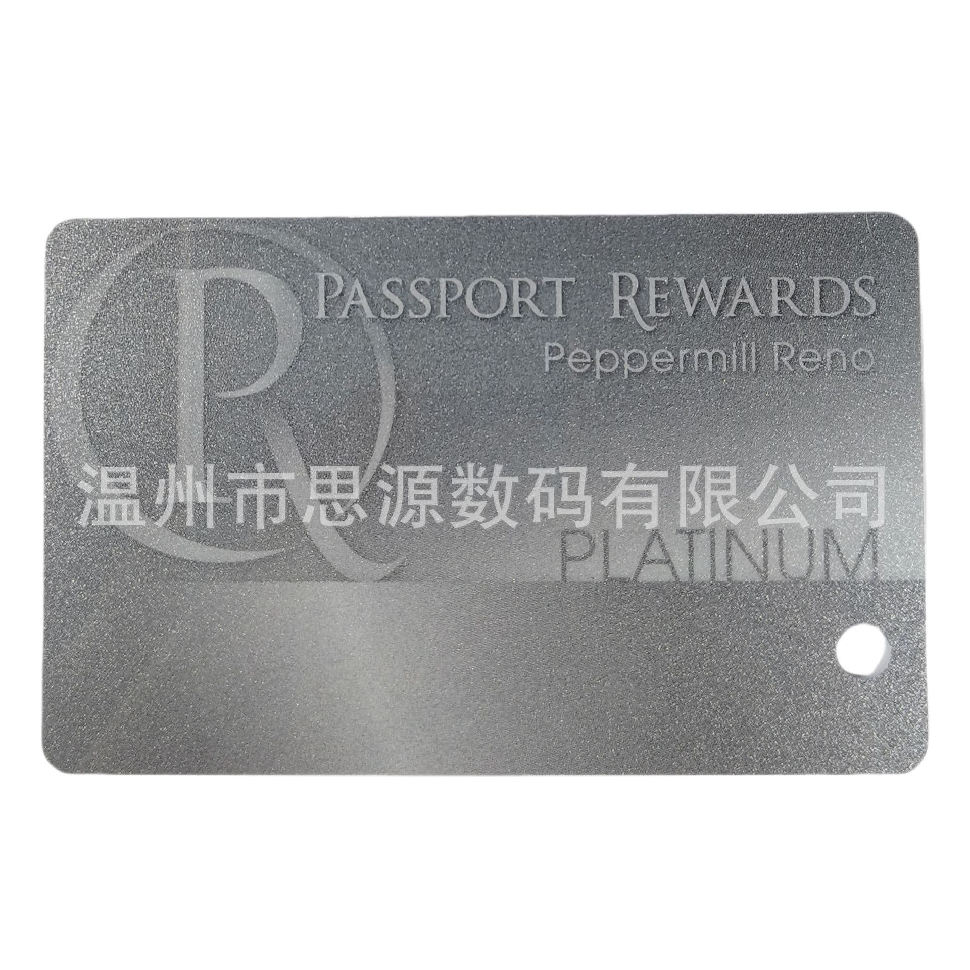 Supply CR80 silver membership card, flash silver VIP card production, silver bottom PVC card production, English membership card
