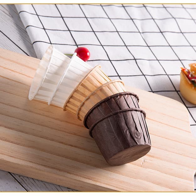 White Natural Muffin Paper Cups, Rolled Rim Paper Cups, Baking Cups, Baking Tools, Factory Direct